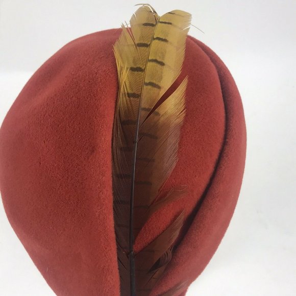 Vintage 1940s Debette Women\'s Hat Velour 22 1/2 main image 4